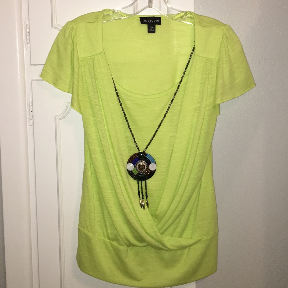 I.N. Studio Green Blouse